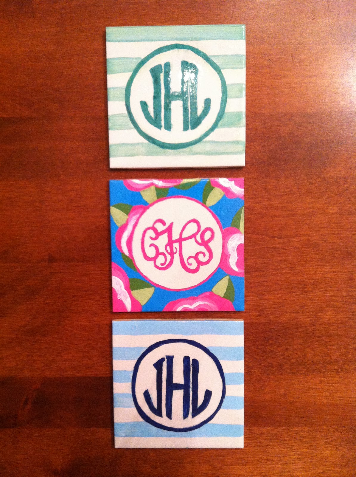 Lewisville Livin': Monogram Coasters